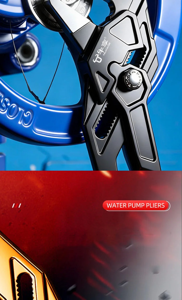 Auto-Lock Quick-Adjust Water Pump Pliers