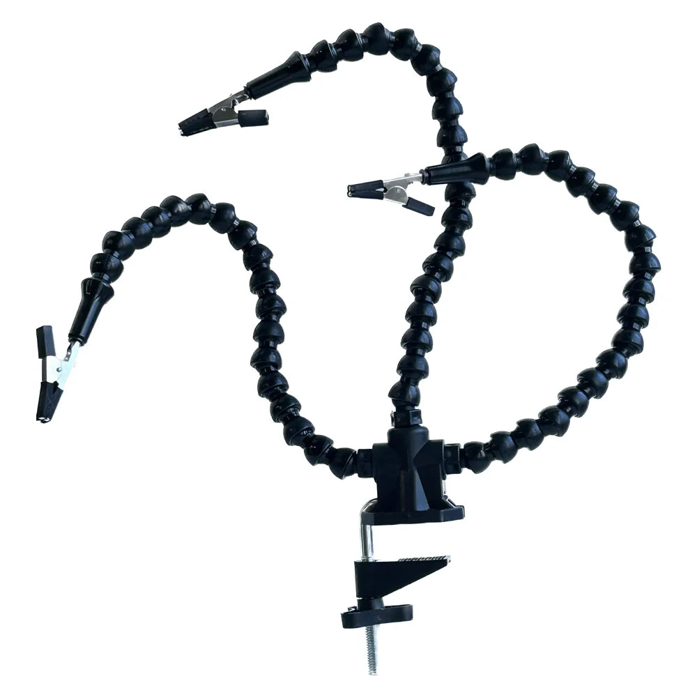 Multi-jointed arms that lock in place